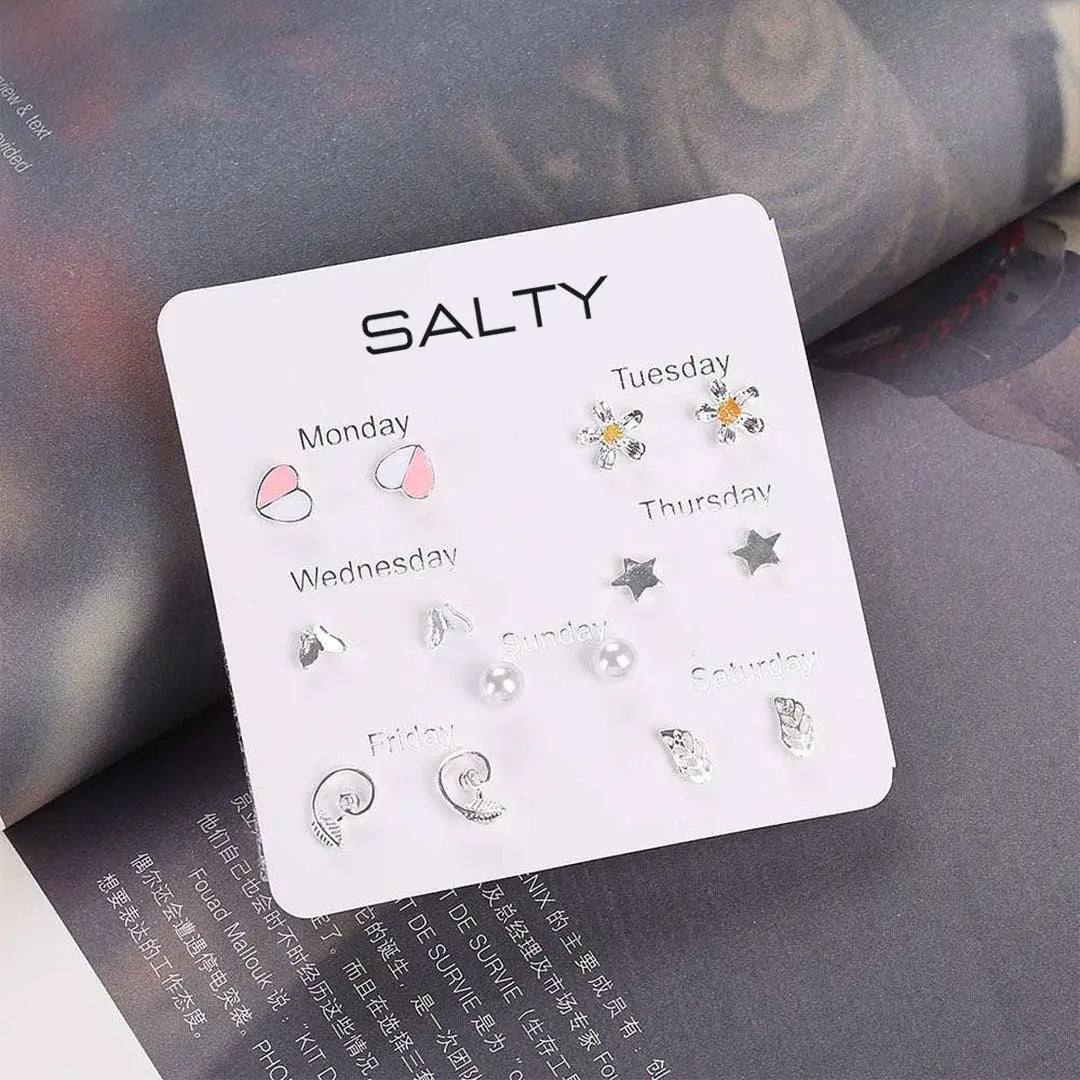 "Blossom" Weekly 7 Stud Earrings