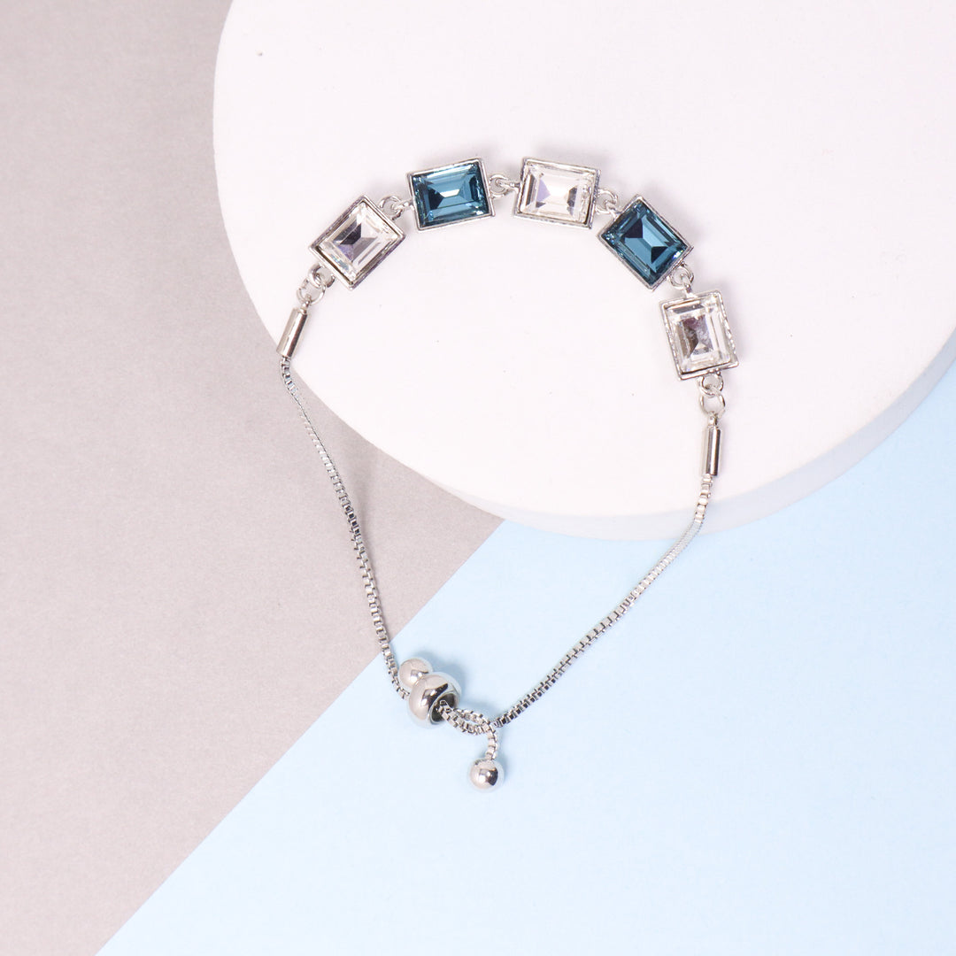 Blue Sapphire glass Crystal bracelet
