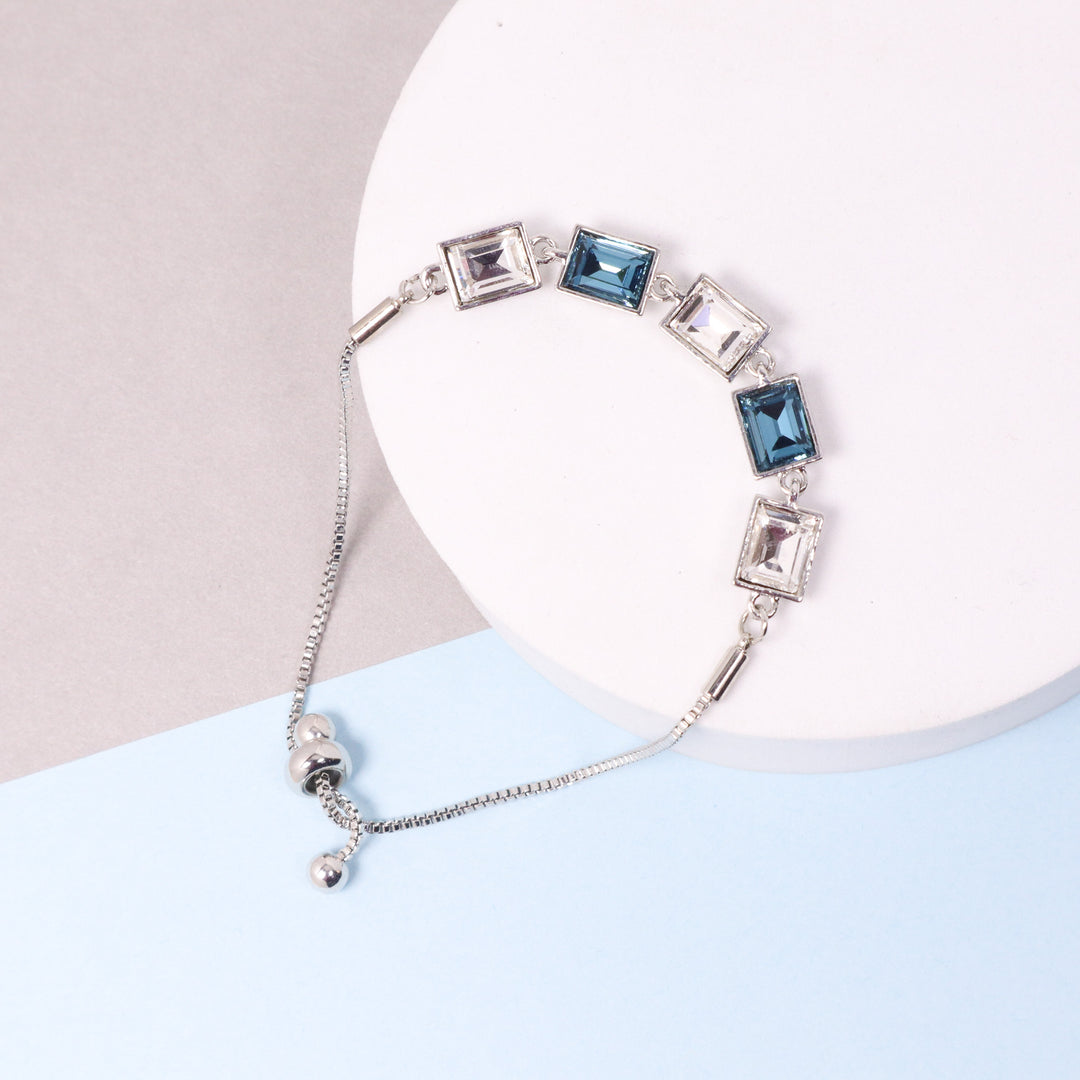 Blue Sapphire glass Crystal bracelet