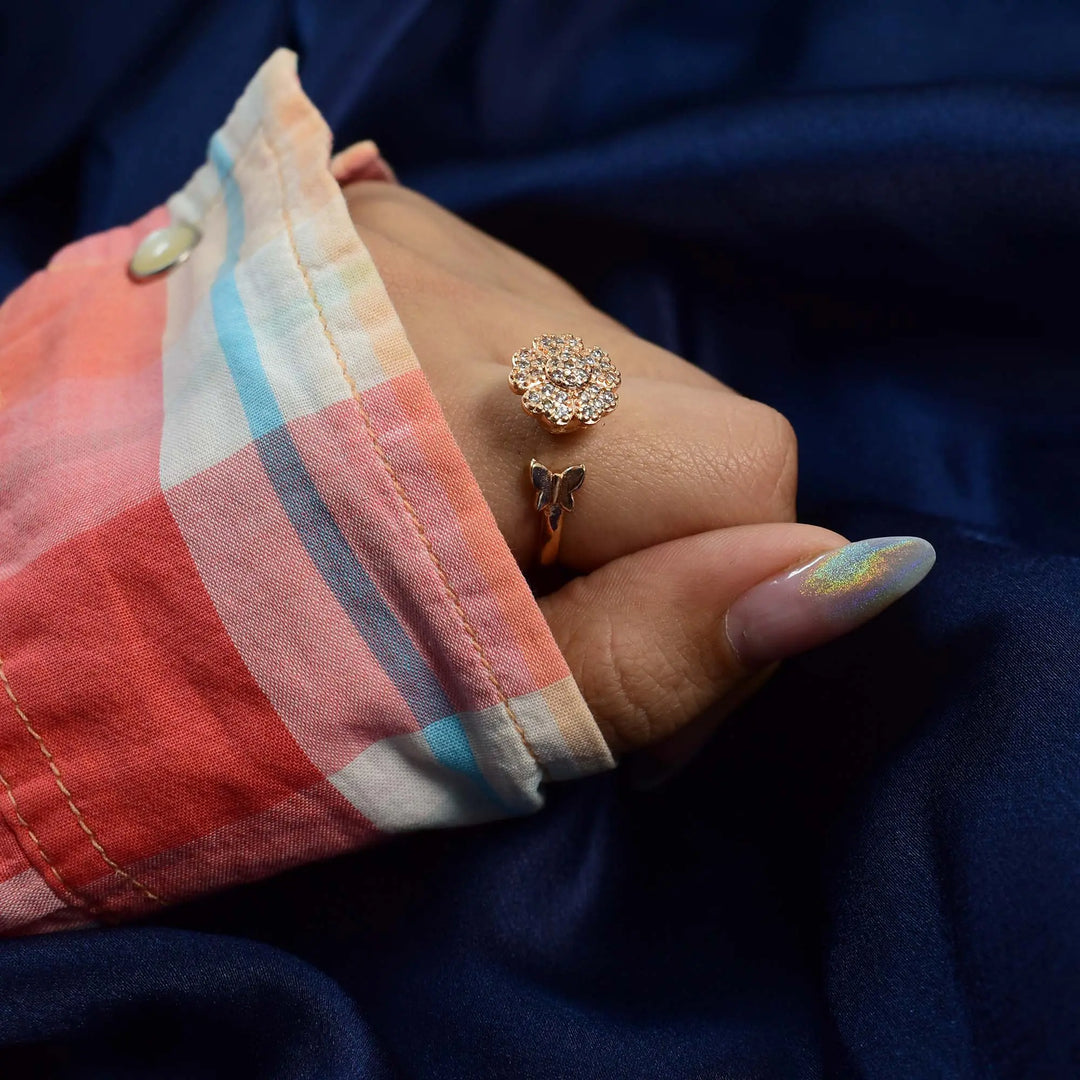 Buttercup Spinner Ring - Rose Gold