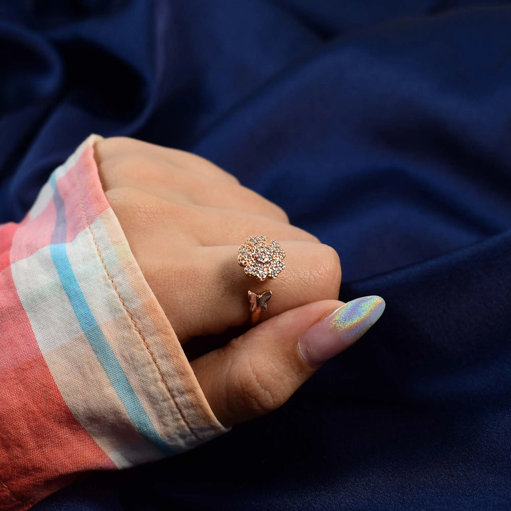 Buttercup Spinner Ring - Rose Gold