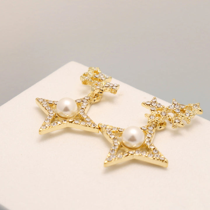 Celestial Stars Pearl Earrings