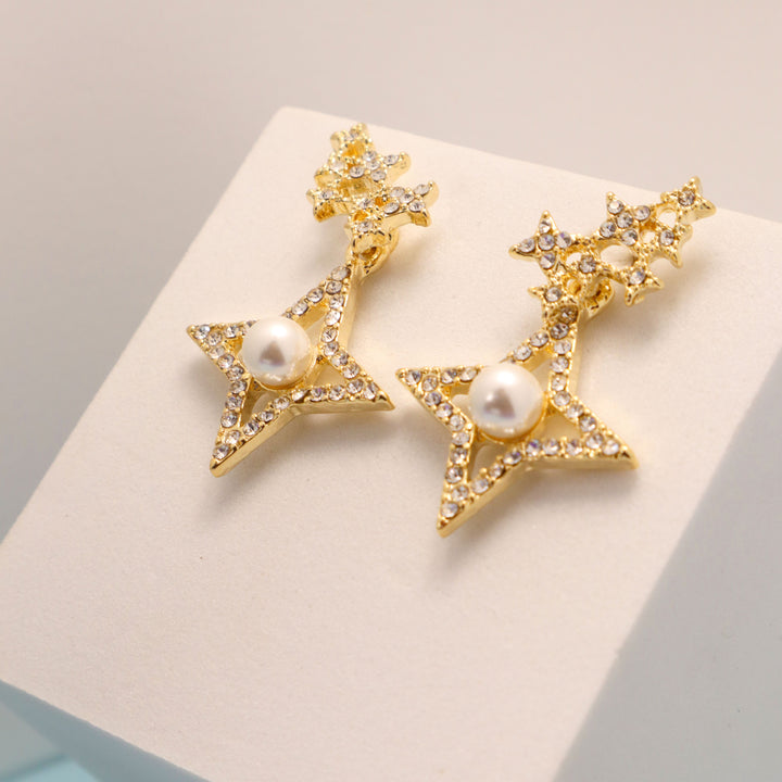 Celestial Stars Pearl Earrings