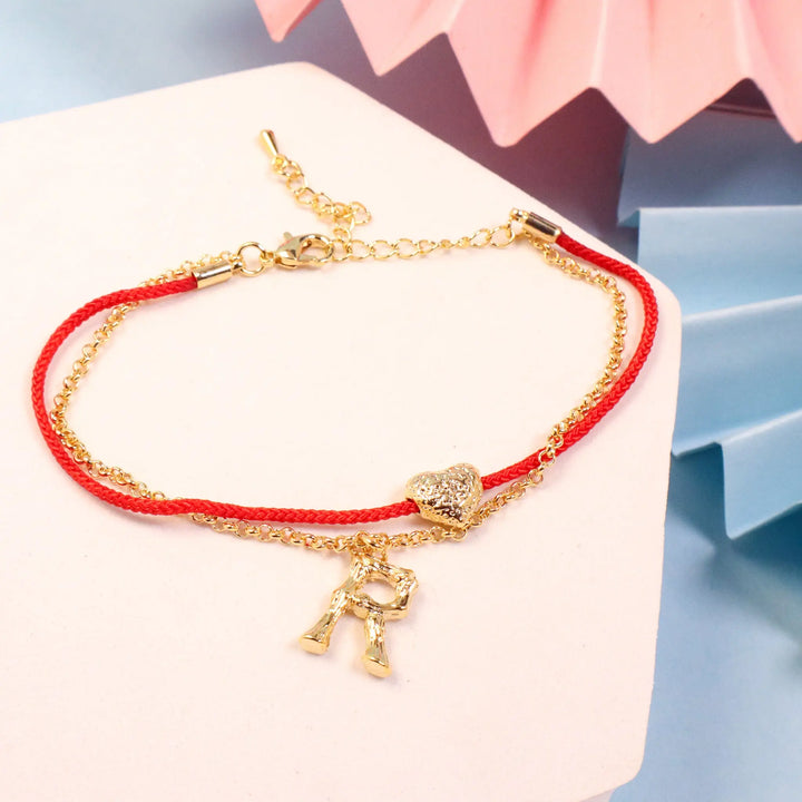 Chic Red Threat "R" bracelet