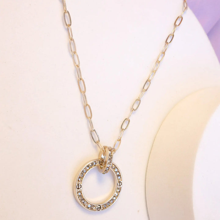 Classy Round Paperclip Chain Necklace