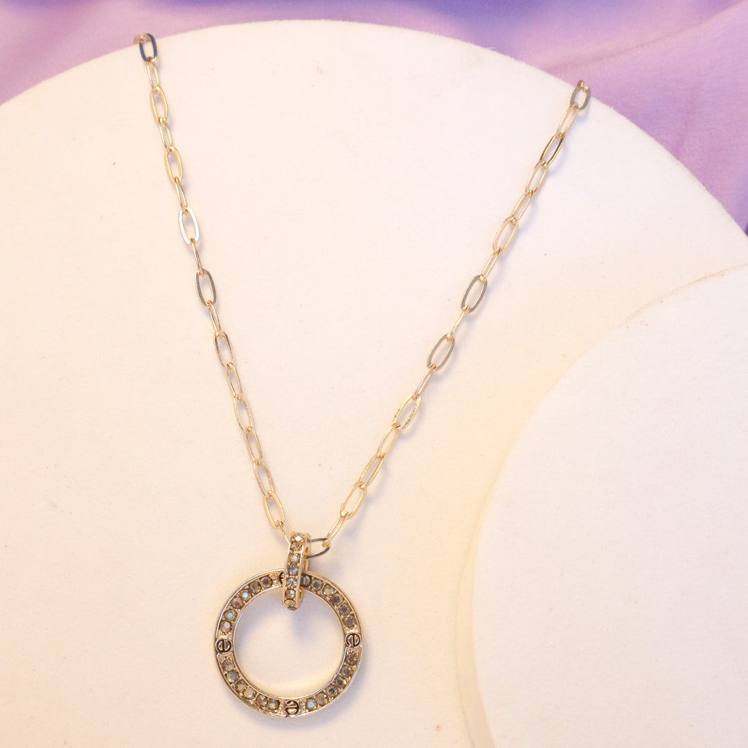 Classy Round Paperclip Chain Necklace