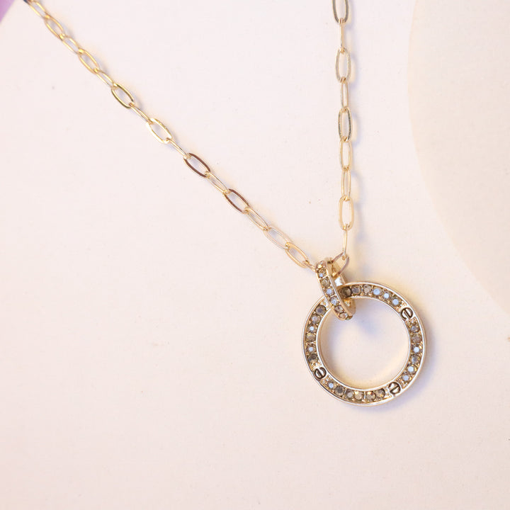 Classy Round Paperclip Chain Necklace