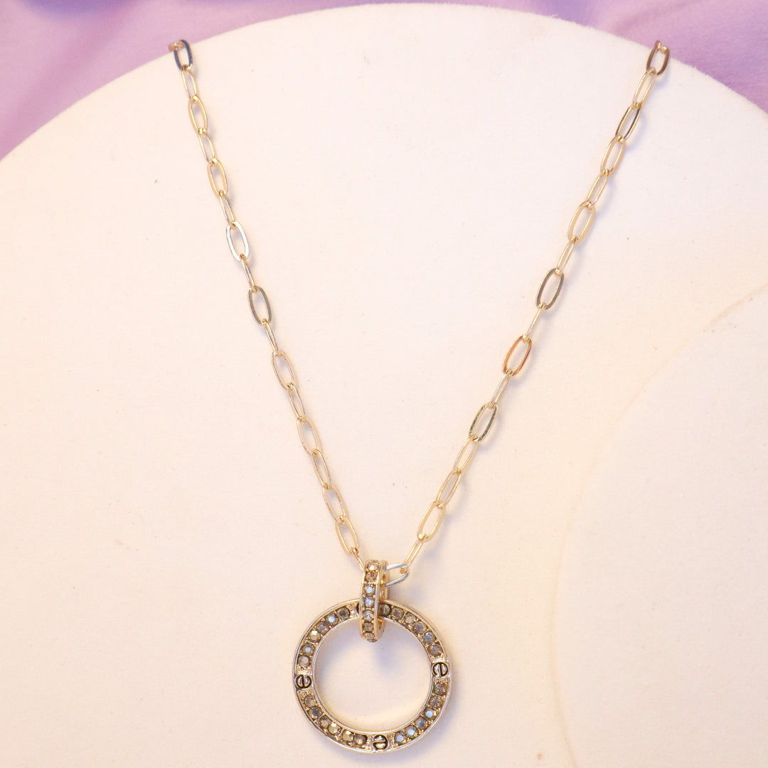 Classy Round Paperclip Chain Necklace