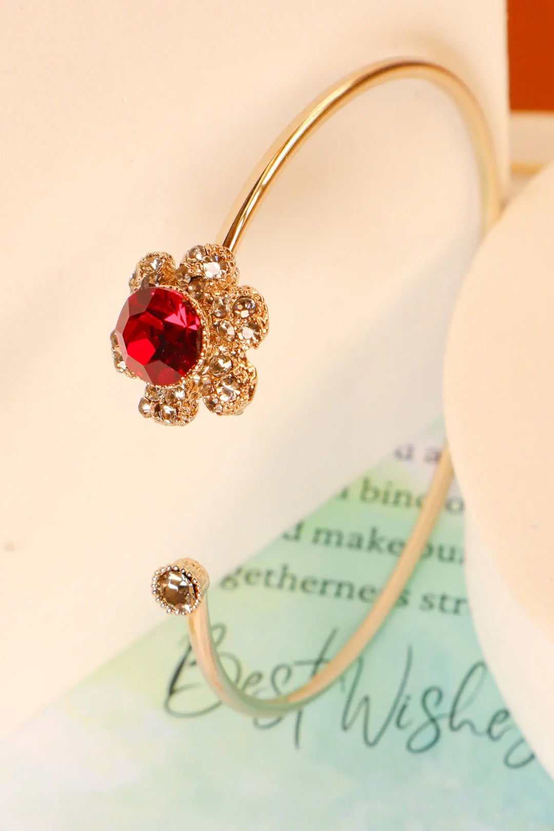 Cocktail Party Cuff Bracelet - Red
