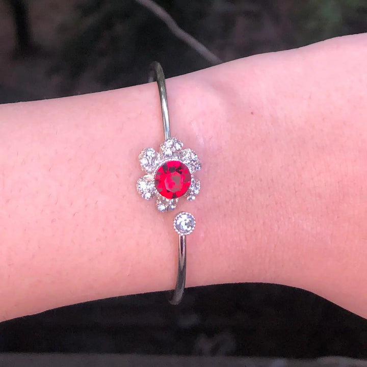 Cocktail Party Cuff Bracelet - Red