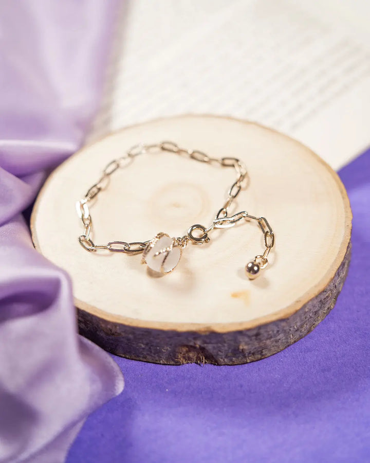 Crystal Ball Link Chain Bracelet