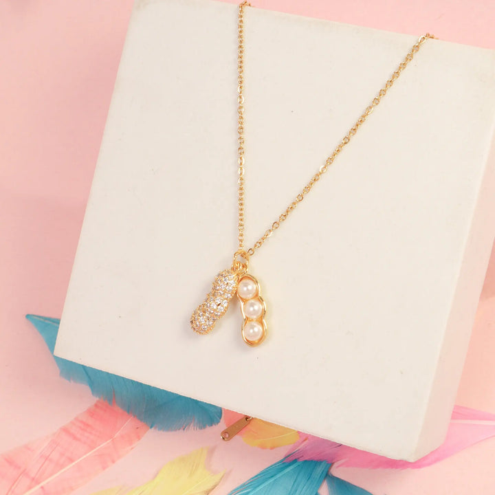 Cute Peanut Open Necklace