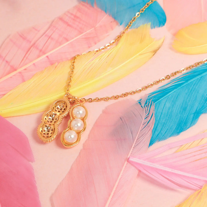 Cute Peanut Open Necklace