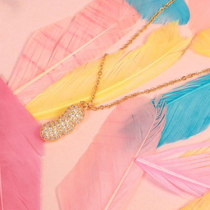 Cute Peanut Open Necklace