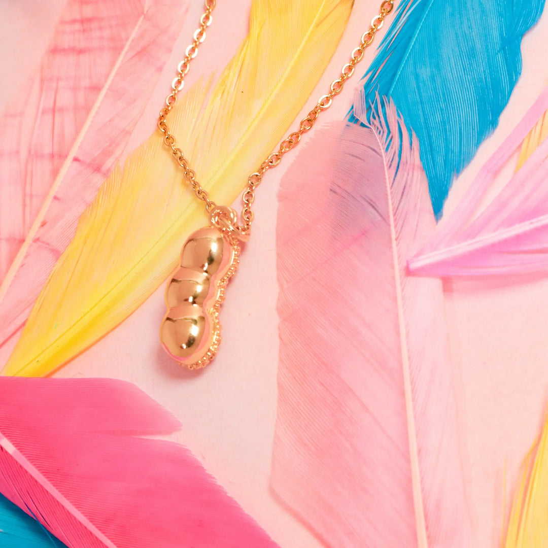 Cute Peanut Open Necklace
