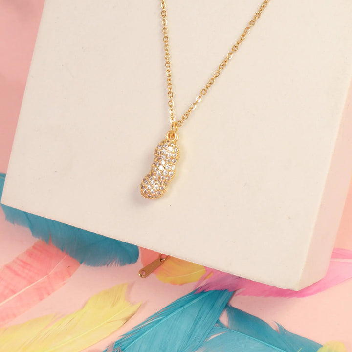 Cute Peanut Open Necklace