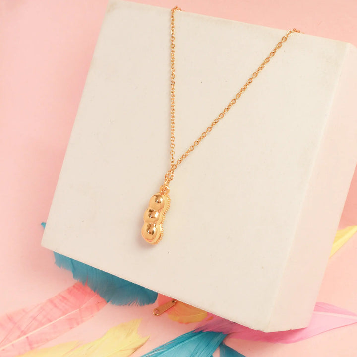 Cute Peanut Open Necklace