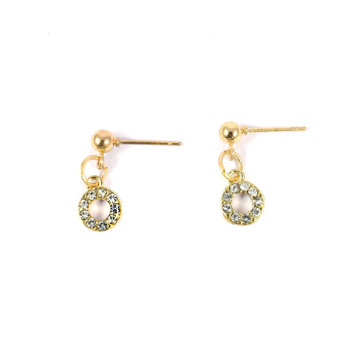 Cute Small Round Zirconia Studded Stud Earrings