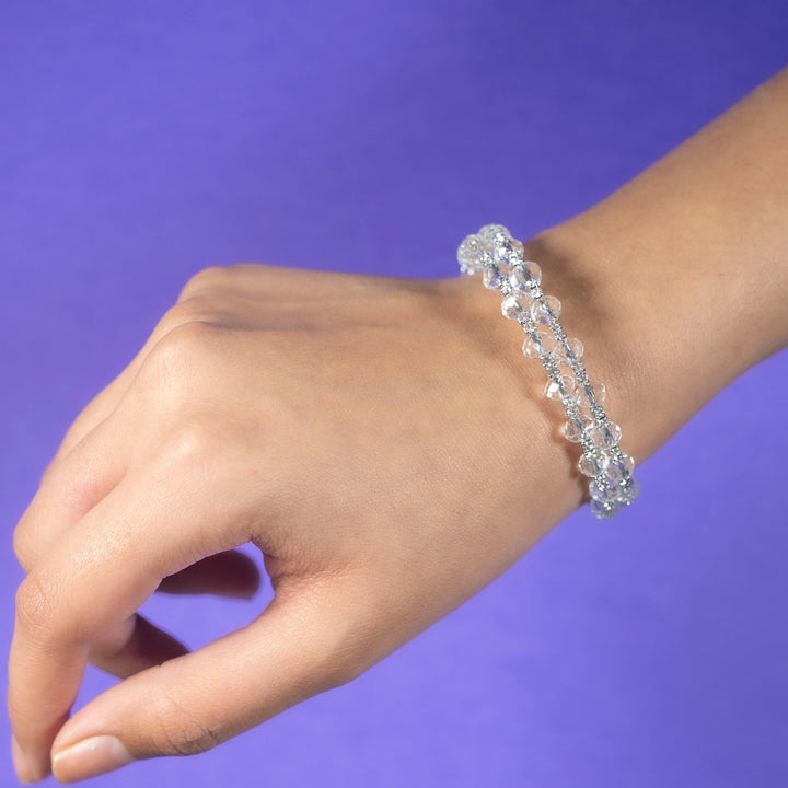 Lucky Pearls Cuff Bracelet - Silver