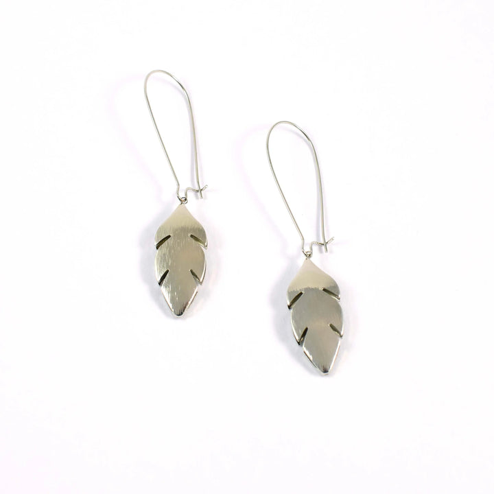 Leaf Drop Gold Earrings