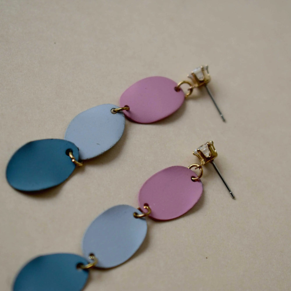 Long Drop Pastel Minimalist Earrings