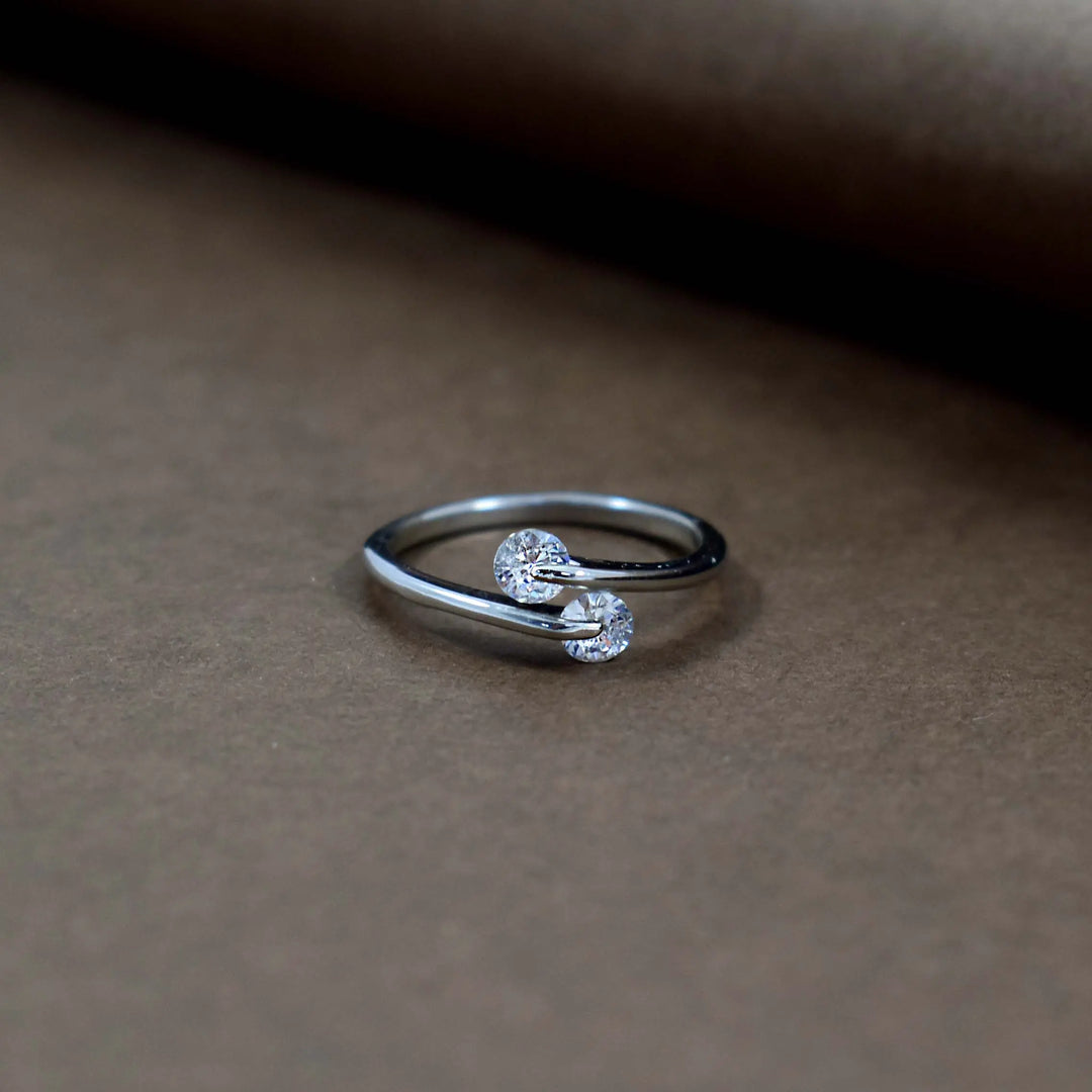 Circle promise silver ring