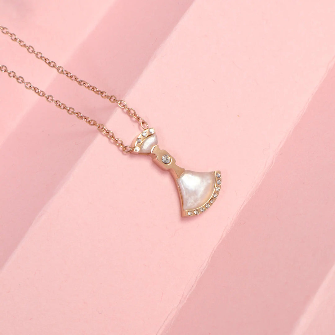 Divas Dream Bell Necklace - Rose Gold