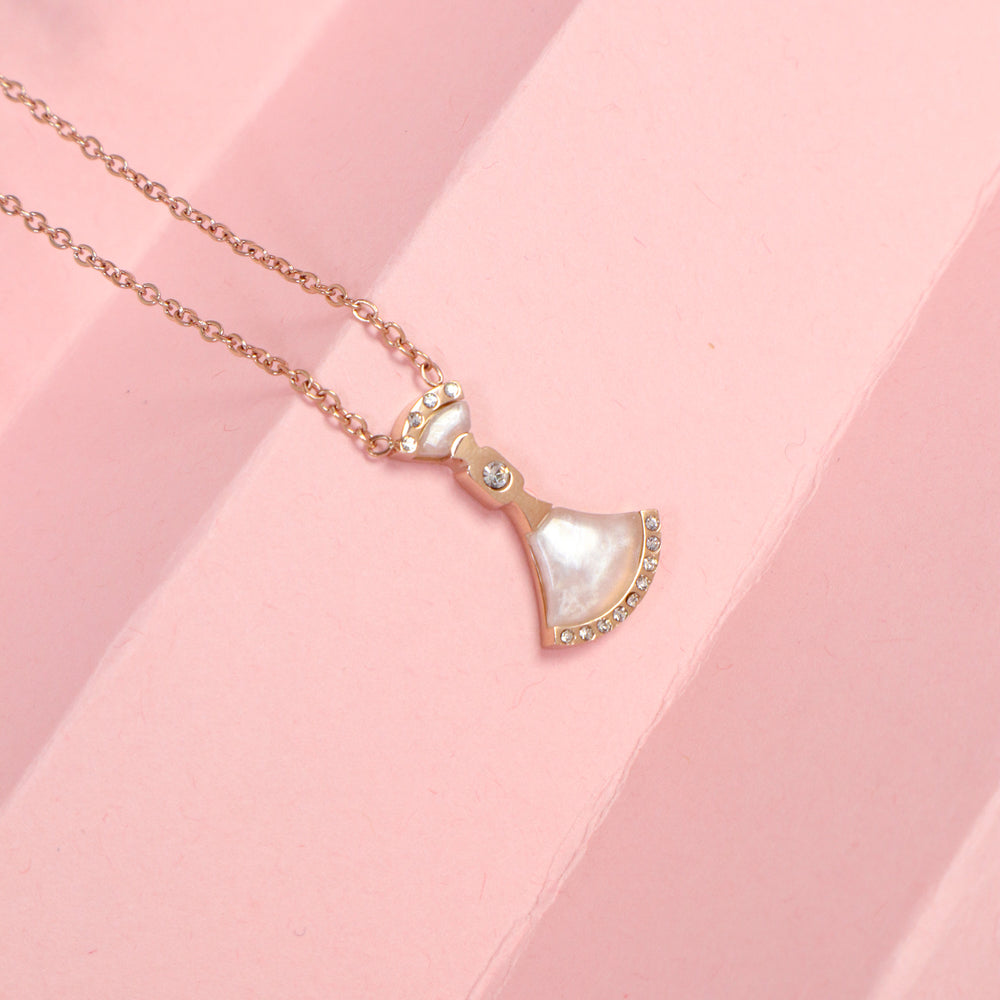 Divas Dream Bell Necklace - Rose Gold