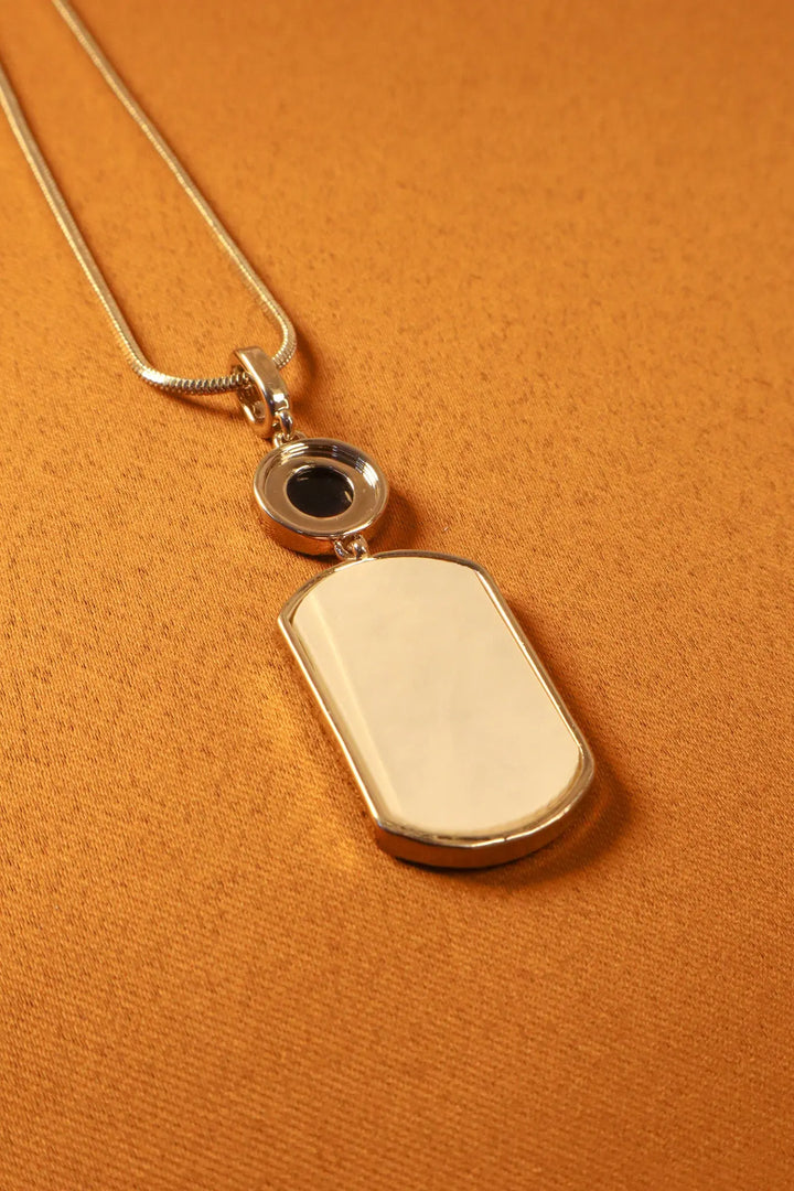 Double Sided Frame Rectangle Necklace