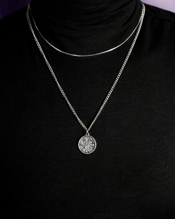 Double chain retro necklace