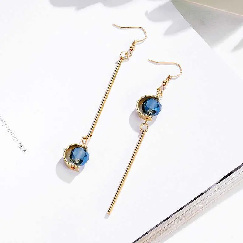 Blue and Gold Earrings for Brides, Bridesmaids and Weddings – PoetryDesigns