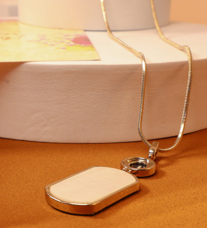 Double Sided Frame Rectangle Necklace