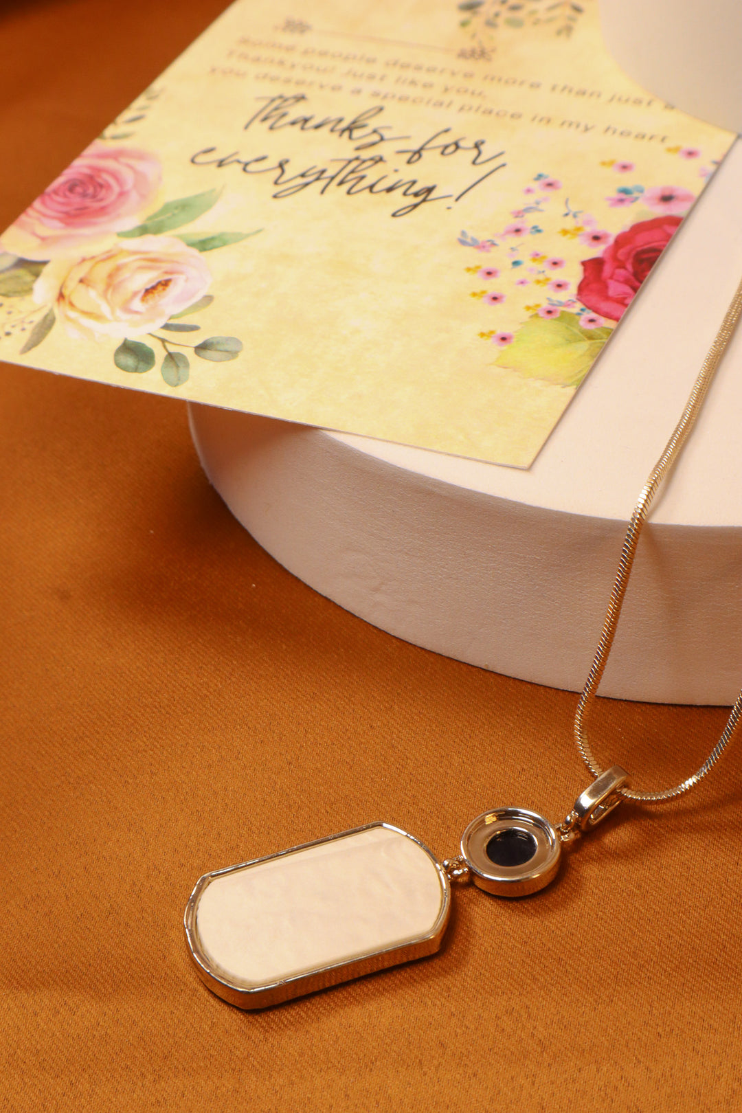 Double Sided Frame Rectangle Necklace
