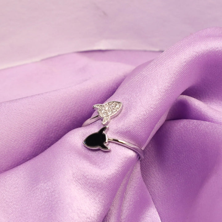 Dual Silver Bull Ring