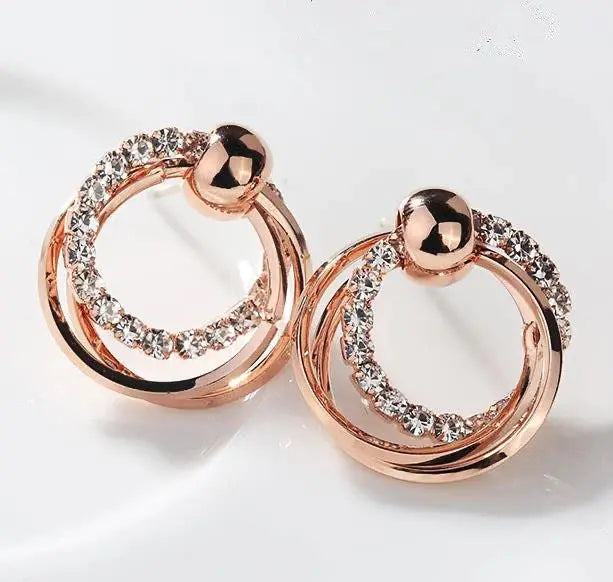 Elegant Diamond Looped Earrings
