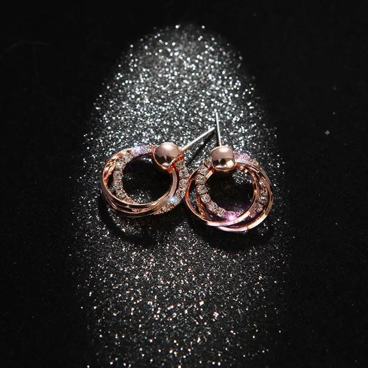 Elegant Diamond Looped Earrings