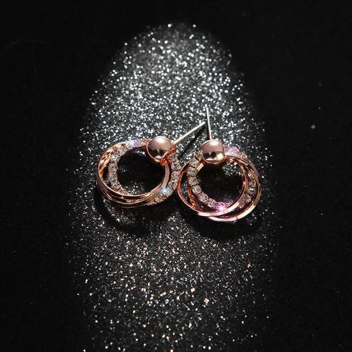 Elegant Diamond Looped Earrings