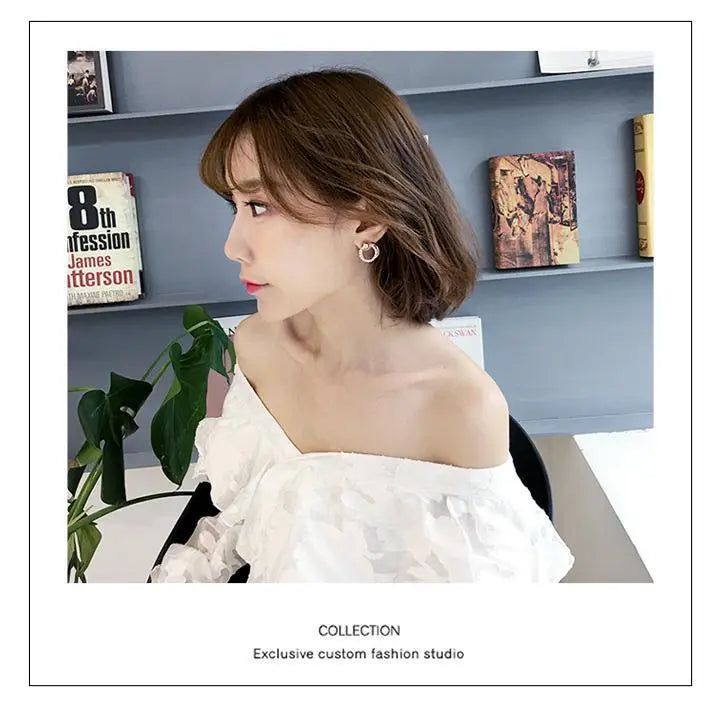 Elegant Diamond Looped Earrings