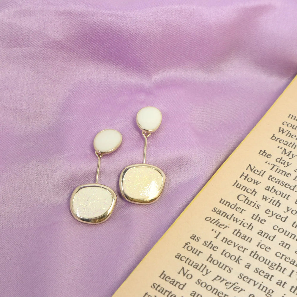 Formal White Tassel Earrings