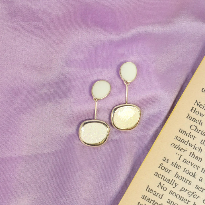 Formal White Tassel Earrings