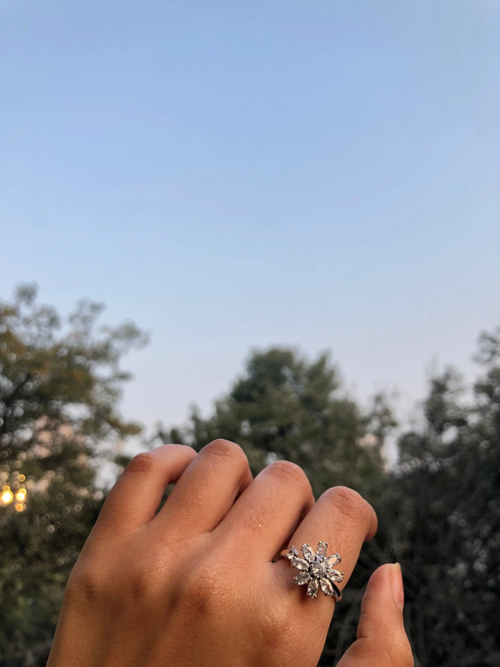 Gazania Spinner Ring - Silver