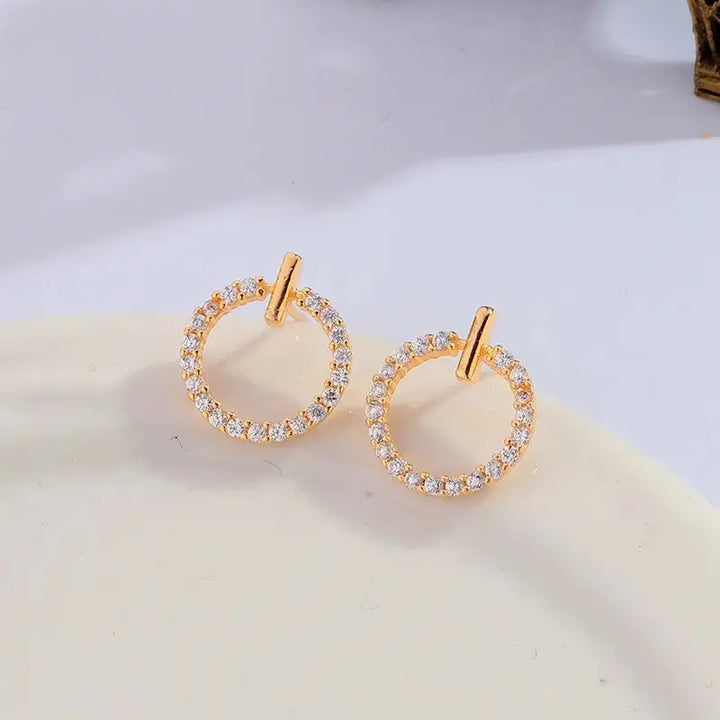 Glamorous Open Zirconia Earrings