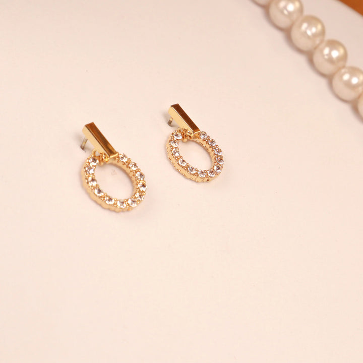 Glamorous Open Zirconia Earrings