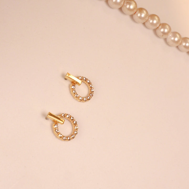 Glamorous Open Zirconia Earrings