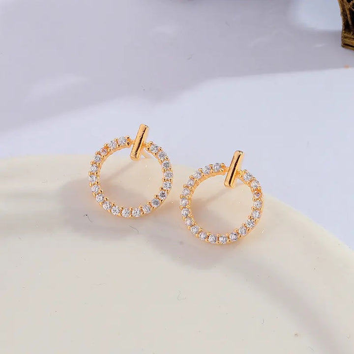 Glamorous Open Zirconia Earrings