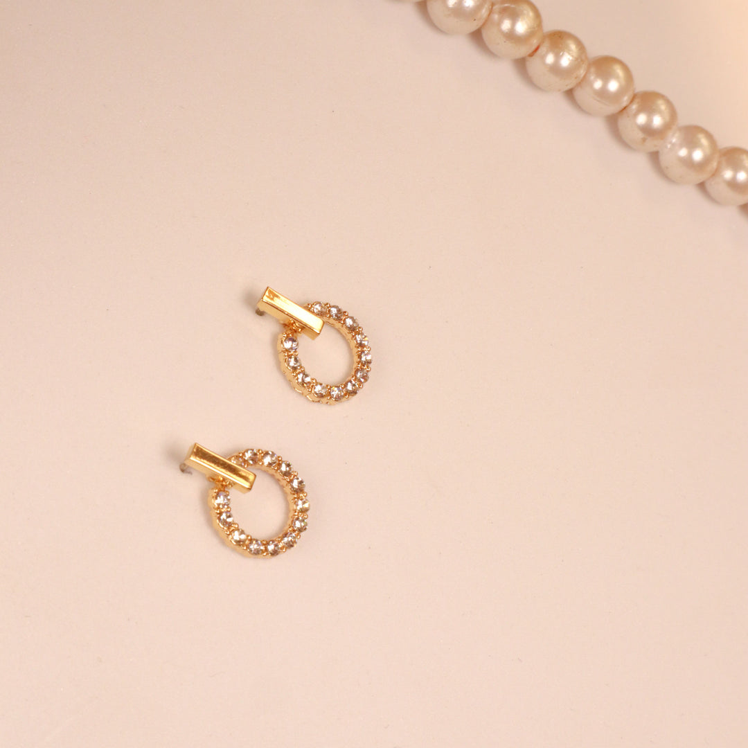 Glamorous Open Zirconia Earrings