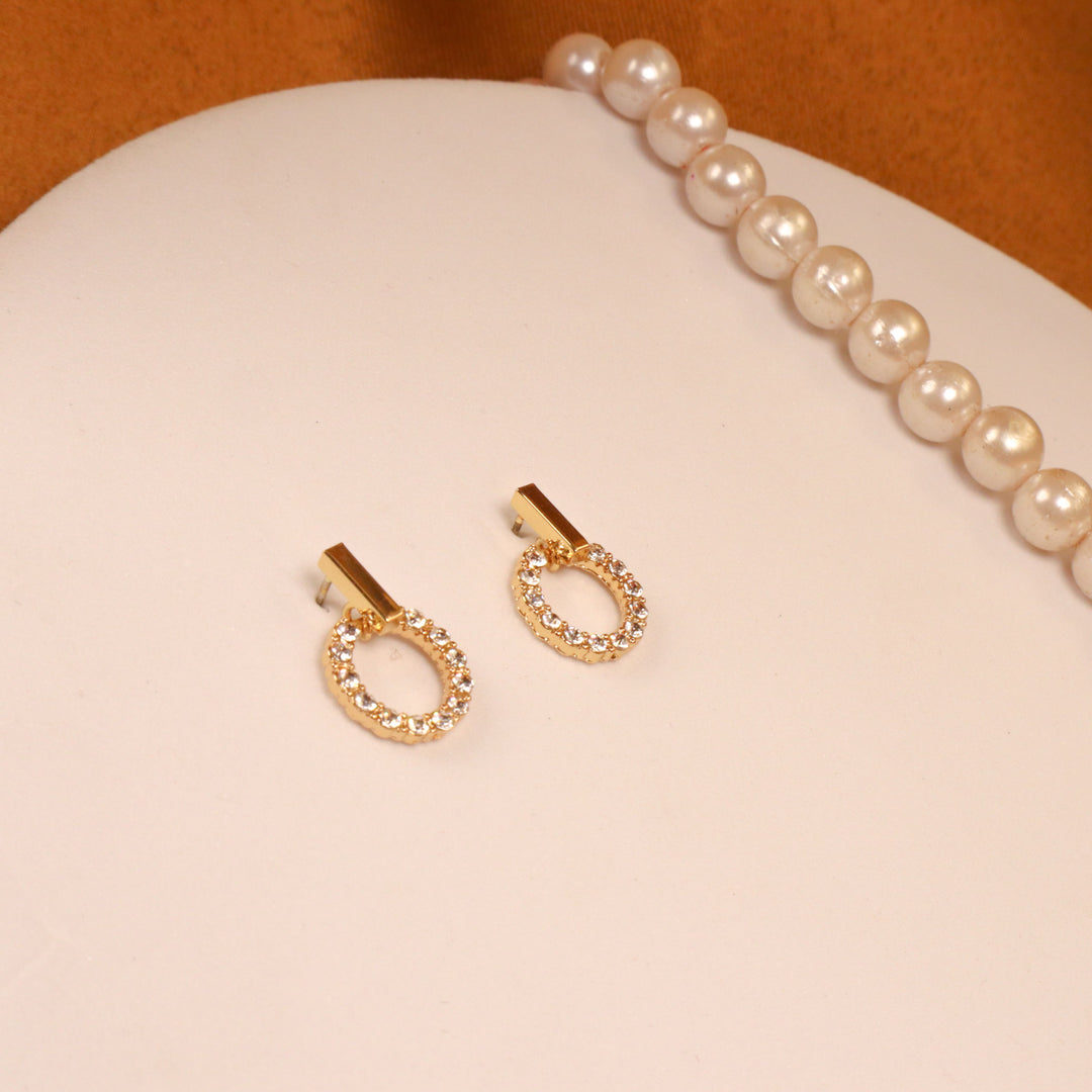 Glamorous Open Zirconia Earrings