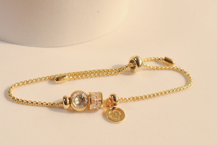 Gold Pearls love Bracelet