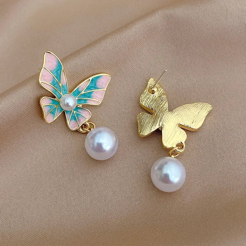 Buy Pearl Drop Earrings Rose Gold Pearl Earring Statement Earrings Ear  Jacket Double Pearl Earring Gold Dangle Earrings Pearl Stud Earring Online  in India - Etsy