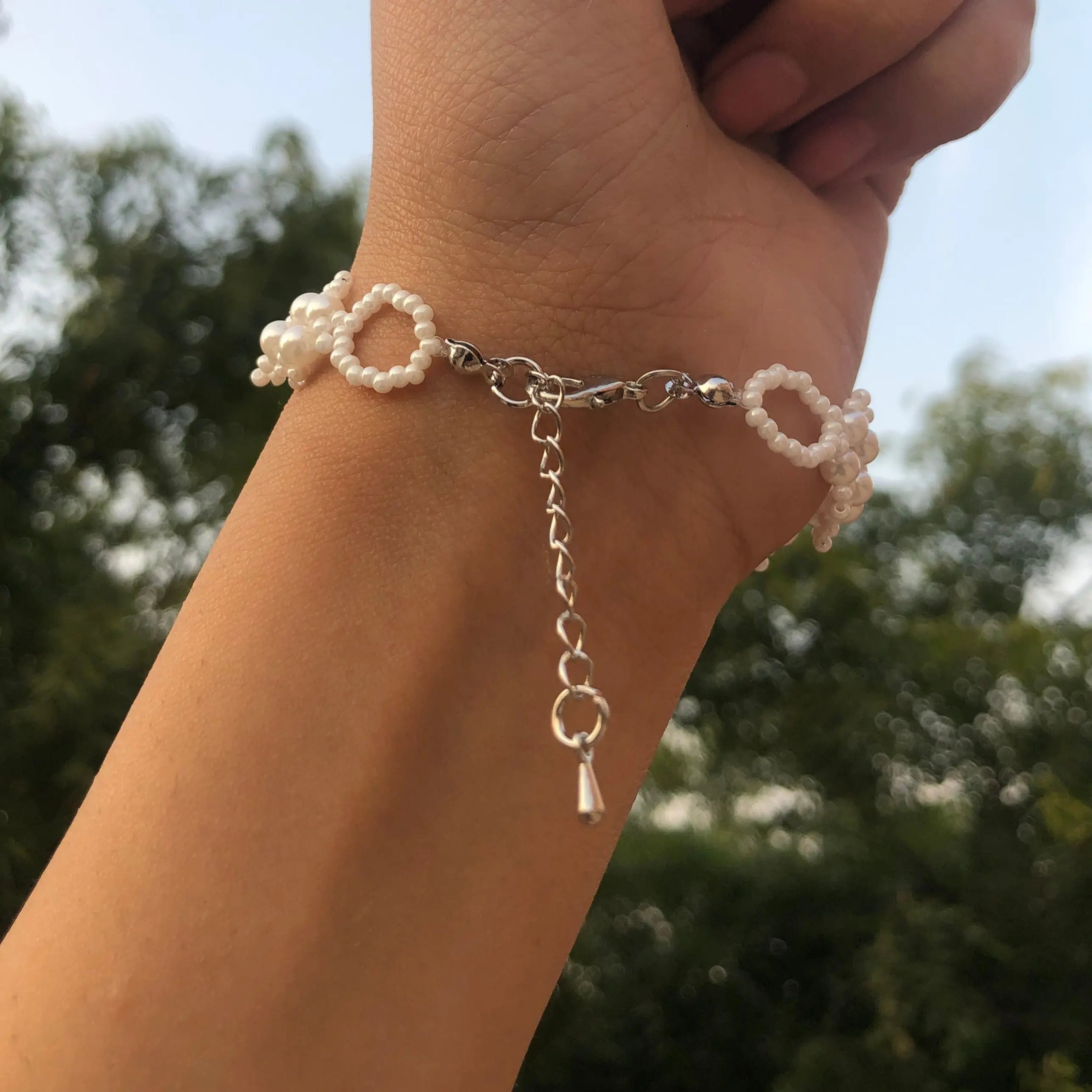 Zoë Chicco 14k Gold Pearl Charm Bracelet with Floating Diamond – ZOË CHICCO